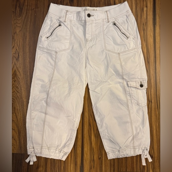 Sonoma White Cargo Capris - Picture 1 of 2
